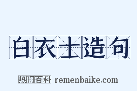 白衣士造句是什么意思的图片